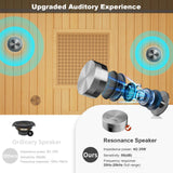 MEISSALIVVE Full Spectrum Sauna for Home,2~3 Person Indoor Infrared Sauna Room with 10 Minutes Warm-up Heate,Canadian Hemlock Wood Home Infrared Sauna with Bluetooth. and Tempered Glass MEISSALIVVE