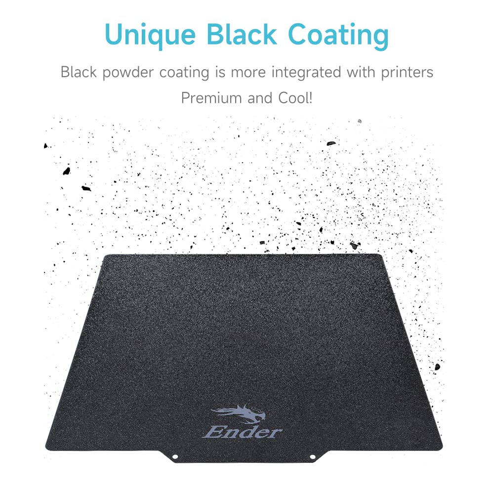 Creality Ender 3 Build Plate, Upgrade Textured 235x235mm 3D Printer Platform Removable Black PEI Build Surface Magnetic Flexible Steel Plate for Ender 3/3 V2 Neo Ender-3 S1/3 S1 Pro Ender 3 V - WoodArtSupply