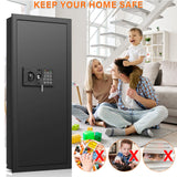 33.46" Tall Fireproof Wall Safes Between the Studs 16" Centers, Heavy Duty Combination Lock in Wall Safe with 3 Removable Shelf, Hidden Safe for Money, Jewelry, Document, Passport Tiskgg