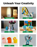 Creality Official Hyper PETG Filament 1.75mm, High Speed 30-600mm/s 3D Printer Filament PETG, Dimensional Accuracy ± 0.03 mm, Fit Most 3D Printers, 1KG(2.2lbs) Spool Transparent Creality