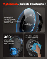 Nuwave Portable Induction Cooktop Diamond with Probe, Advanced Countertop Burner, 91 Temps from 50°F to 500°F, 12”Shatter-Proof Ceramic Glass & 6.5”Heating Coil, Ideal for RV Camp,Small Apt,Travel Nuwave