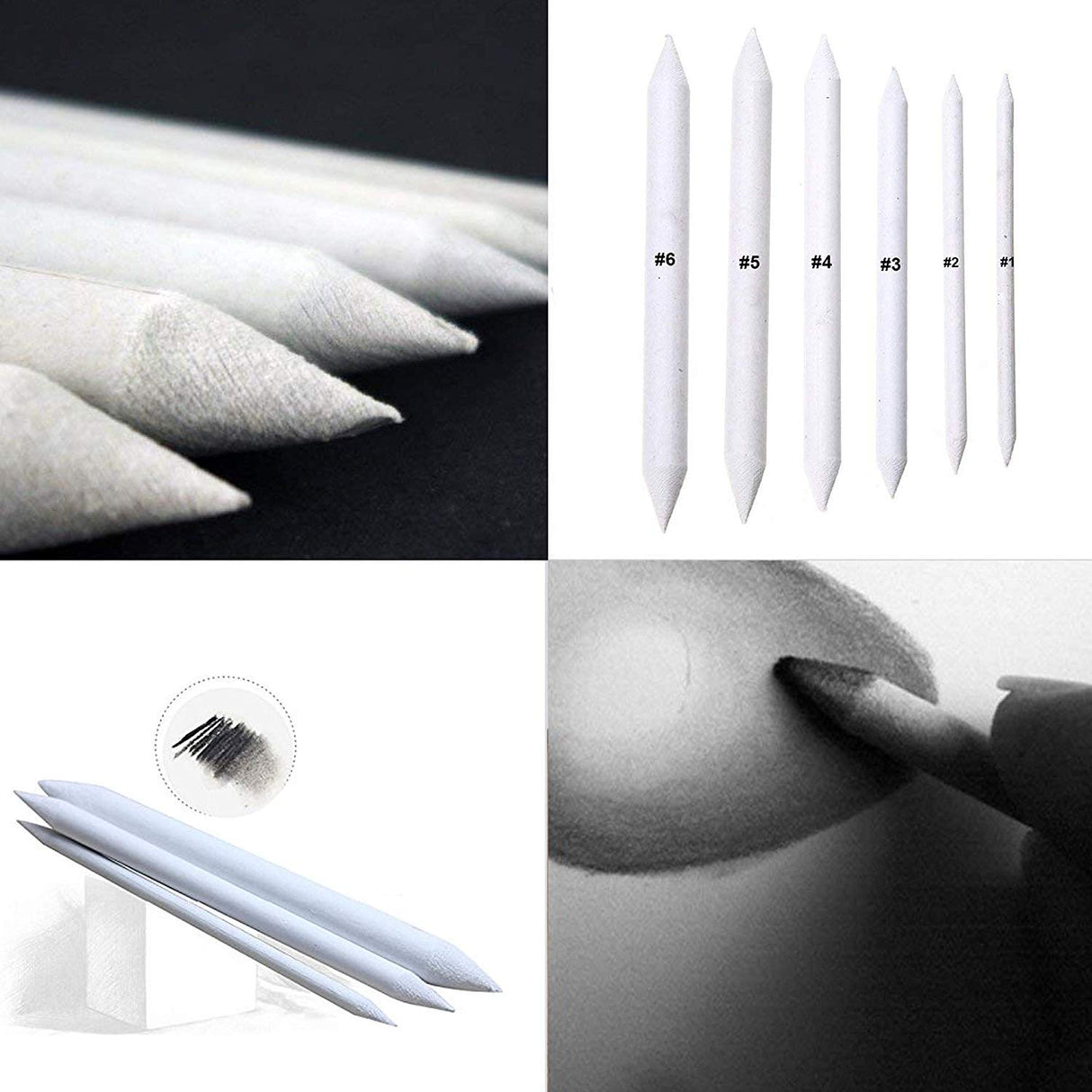 Cettkowns 36 Pieces Artist Blending Stump and Tortillion Art Blenders for Student Sketch Drawing Cettkowns