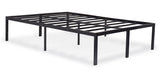 Olee Sleep 18 Inch Heavy Duty Steel Bed Frame with Anti-Slip Support & Noise-Free Assembly, King Size, Black Olee Sleep