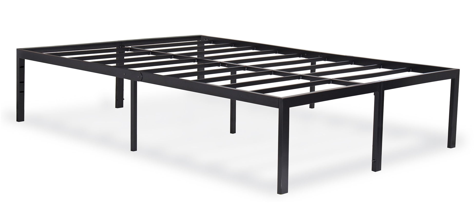 Olee Sleep 18 Inch Heavy Duty Steel Bed Frame with Anti-Slip Support & Noise-Free Assembly, King Size, Black - WoodArtSupply