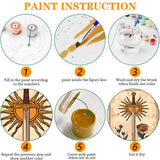 Axquilon 3 Packs Tarot Paint by Numbers Kit for Adults - Adult Paint by Number Kits on Canvas, Easy Adults' Paint-by-Number Kits for Gift Home Wall Decor 12x16in Axquilon