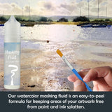 INNOVAYOU White Masking Fluid for Watercolor Painting 60ml, Resistant Ink and Pouring Paint, Watercolor Masking Fluid Keeps Areas Colorless and Edges Sharp INNOVAYOU