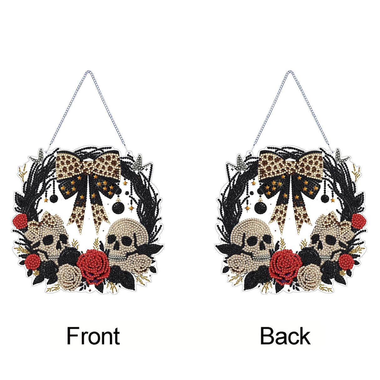 STGLCR Diamond Art Kit for Adults, Special Shaped Crystal Skull Pendant, Halloween Diamond Painting Suncatcher,DIY Rose Ornament Hanging Art Acrylic Board Wreath, DIY Home Decor, 7.7 Inch STGLCR