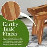 EcoDecors, Serenity, 18 ", Teak Shower Bench, Teak Bench for Shower, Teak Bench, Shower Teak Bench, Teak Wood Shower Bench, Teak Shower Stool, Teak Bench Shower, Teak Shower Bench for Inside Shower EcoDecors