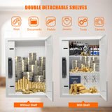 MAXSAFES Wall Gun Safe with Super Finger Vein Recognition Lock Electronic Hidden Safe with Removable Pegboard & Shelfs, Wall Safes Between the Studs for Handguns, Valuables, Home or Business MAXSafes