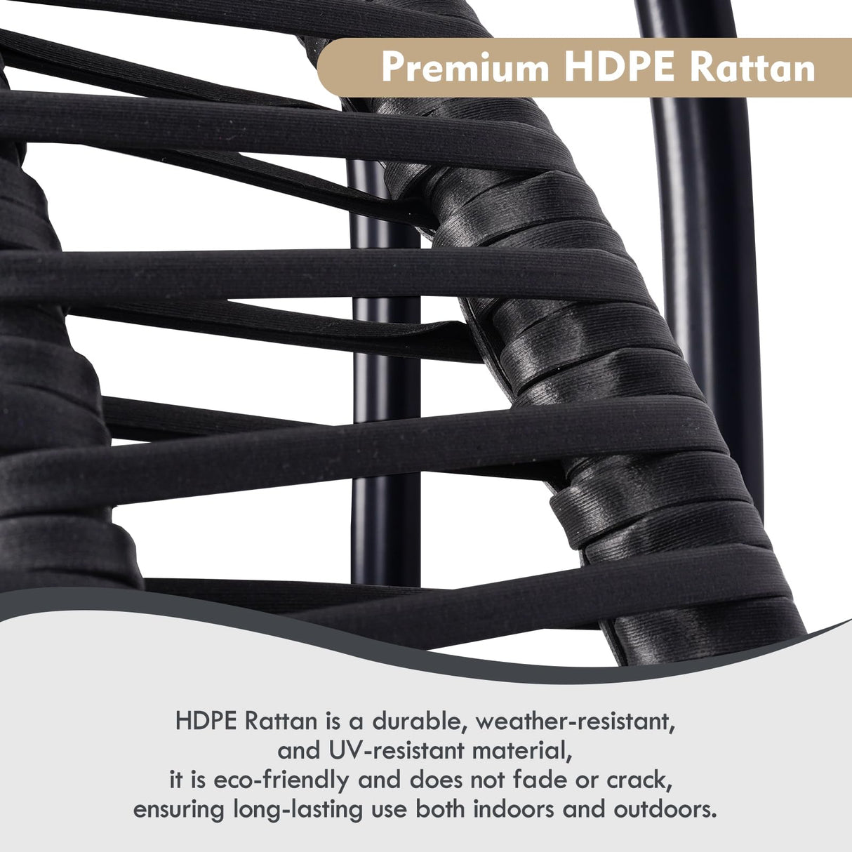 Double Hanging Egg Chair with Stand for Outdoor, Oversized 2 Person Wicker Rattan Swing Chair w/Convertible Armrest for Reclining Seat, All-Weather Cushion and Heavy Duty Frame, 700Lbs Cap. (Grey) DAIJIA CHINA