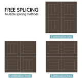 Topeakmart 27PCS Patio Deck Tiles Interlocking Wood Composite Decking Floor Tiles 12 x 12in Dark Brown for Outdoor & Indoor Patio Garden Deck Poolside Topeakmart