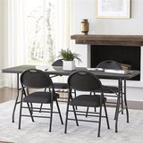 Edtian Folding Table, 4FT Small Portable & Foldable for Indoor & Outdoor Use, Compact Card Table for Camping, Crafting Edtian