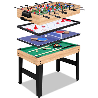 12-in-1 Game Table - 48" Combo Game Table, Ping Pong Table, Foosball Table, Air Hockey Table, Pool Table - Sports Arcade Games with Accessories - Ideal for Game Rooms and Family Game Nights!