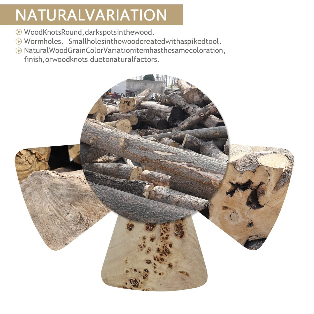 Uziass Wood Tree Stump Side Table Stool, Wooden Stump End Table Round Stump Table Outdoor Stump Table Stump Garden Stool Natural Tree Stump Side Table Uziass