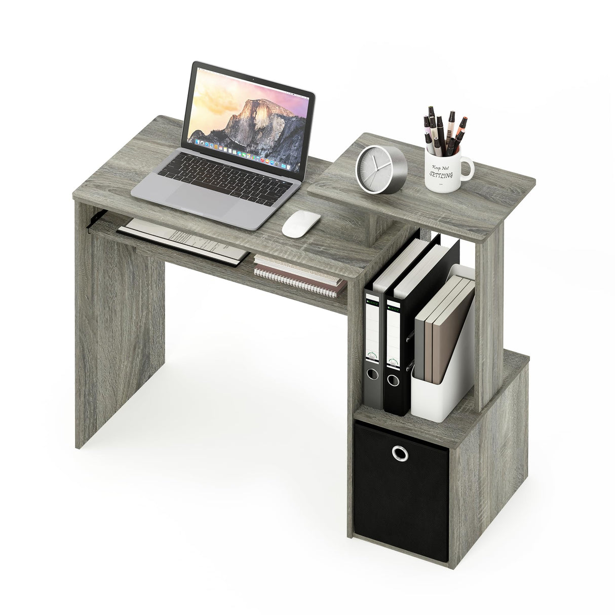 Furinno Econ Multipurpose Home Office Computer Writing Desk, French Oak Grey Furinno