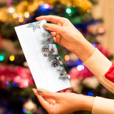 Watersay 50 Sets Christmas Stationery Paper with Envelopes 8.5" x 11" Santa Reindeer Pine Snowman Holiday Letterhead Printer Paper Winter Holiday Envelopes for Writing Letter Greeting Cards Invitation Watersay