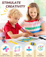 JUPITEARTH 52Pcs Water Marbling Paint Kit, Arts and Crafts for Girls & Boys, Art Supplies for Kids Ages 3-5 4-8 8-12, Marbling Paint for DIY Crafts, Christmas and Birthday Gifts JUPITEARTH