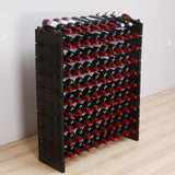 FDHUIJIA Wine Rack Cabinet 90 Bottle Wooden Stackable Storage freestanding Floor Modular Wine Cellar Shelf FDHUIJIA