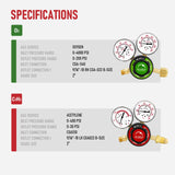 RX WELD Medium Duty Oxy Acetylene Torch Kit with Check Valves, Gas Cutting Welding Kit Brazing Welder Tool Set, CGA540 and CGA510 Regulator RX WELD