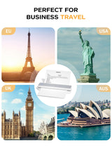 PRT Portable Printer Wireless for Travel, Bluetooth Thermal Printer Support 8.5" X 11" US Letter A4 A5, Compatible with iPhone, Android & Laptop, Inkless Printer for Office, Home, School, White PRT