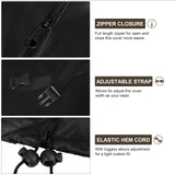 J&C Umbrella Cover, Windproof, UV Resistant Market Parasol Covers 7ft to 11ft Waterproof Outdoor Patio Umbrella Cover Black J&C