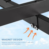 Aoxun 12x14FT Aluminum Pergola, Outdoor Retractable Pergola with Upgraded Canopy Cover, Heavy Duty Metal Pergolas and Gazebos with Adjustable Sun Shade for Modern Patio, Backyard, Deck, Garden Aoxun