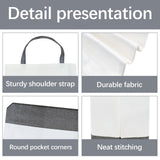 OKBA 10 pcs Sublimation Tote Bags,polyester tote bags for sublimation, blank canvas tote bags for DIY Crafting and Decorating (10, grey/White) OKBA