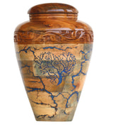Handmade Wooden Urn Box for Addult Ashes | Wood Cremation Urns for Male and Female | Decorative Urns | Funeral Urns | Burial Urns (12 x 8 x 8), Brown, IU - 436 Solid Wood Handicrafts
