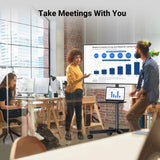 PERLESMITH Mobile TV Stand for 23-60 Inch LCD LED Flat/Curved Panel Screen TVs, Tilt TV Cart Holds up to 88Lbs Portable Stand with Laptop Shelf Rolling Floor Max VESA 400x400mm (PSTVMC06) PERLESMITH