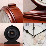 rnuie Desk Clock for Table Decor, Retro Mantel Clock Battery Operated for Fireplace Mantel, Living Room, Bedroom, Office, Desktop Decoration(Brown) rnuie