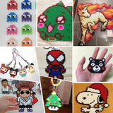 25,000 pcs Fuse Beads Kit 26 Colors 5MM, Including 127 Patterns, 4 Big Square, 1 Heart Pegboards, 1 Flower Ironing Paper, Tweezers, Beads Compatible by INSCRAFT INSCRAFT