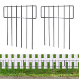 25 Pack Animal Barrier Fence, 17 in(H) X 27 Ft(L) Decorative Garden Fence, Rustproof Metal Wire Garden Border Fence, Dog Rabbits Ground Stakes Fence for Garden. NANANARDOSO