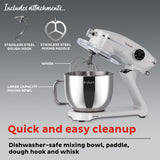 Instant Pot Instant Stand Mixer Pro,600W 10-Speed Electric Mixer with Digital Interface,7.4-Qt Stainless Steel Bowl,Dishwasher Safe Whisk,Dough Hook and Mixing Paddle,Pearl Instant Pot