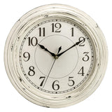 Peohud Silent Wall Clock, 12 Inch Vintage Non Ticking Quartz Battery Operated Round Clock, Rustic Wall Clock for Living Room Kitchen Home Office Classroom School Peohud