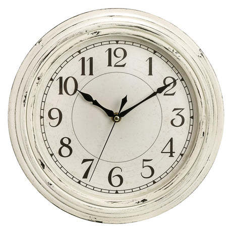 Peohud Silent Wall Clock, 12 Inch Vintage Non Ticking Quartz Battery Operated Round Clock, Rustic Wall Clock for Living Room Kitchen Home Office Classroom School Peohud