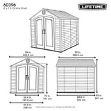 Lifetime Outdoor Storage Shed, 8 x 7.5 Foot Lifetime