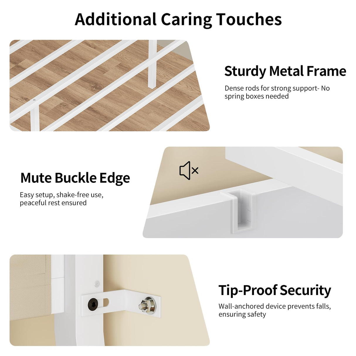 HAUOMS Bunk Bed with Desk, Twin Over Twin Metal Bunk Beds with Power Outlets, RGB LED Lights, 2 Larger Storage Drawers, Bed with Safety Guardrail & Ladders, No Box Spring Needed (White) HAUOMS