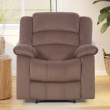 ANJ Fabric Recliner Chair Set of 2, with Overstuffed Arm and Back, Comfy Chocolate Manual Reclining Chairs for Adults, Living Room Single Sofa Recliners ANJ