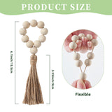 Napkin Rings Set of 6, Wooden Napkin Rings, Wood Bead Napkin Rings for Table Decor, Fall Thanksgiving Farmhouse Napkin Rings for Boho Table Decor, Spring Banquet, Wedding, Holiday Dinner Party, Easter APTWOW