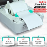 Arkscan 2054A Shipping Label Printer for Windows Mac Chromebook Android, Supports Amazon Ebay Paypal Etsy Shopify ShipStation Stamps UPS USPS FedEx DHL, Roll & Fanfold 4x6 Direct Thermal Label Arkscan