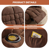 MAHOMICO Recliner Loveseat with Cup Holders for Living Room Love Seat Manual Oversized Recliner with Ergonomic, Side Pocket for Adult MAHOMICO