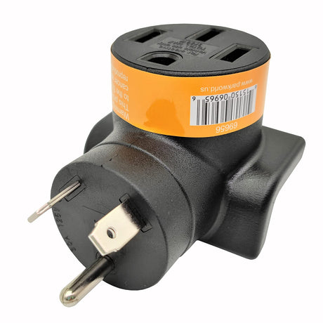 Parkworld 885378C EV Charging Adapter NEMA TT-30P to 14-50R (ONLY for EV or Tesla use, NOT for RV) (One Piece Compact Adapter) Parkworld
