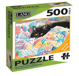 LANG Grandma's Quilt Cat 500 Piece Jigsaw Puzzle Lang
