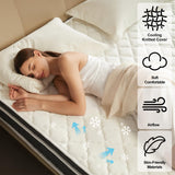 Ablyea Full Mattress 10 Inch Mattress Full Size - Memory Foam & Individually Pocket Coils Springs | Pressure Relief | Motion Isolation, Edge Support | CertiPUR-US Certified | Medium Firm Ablyea