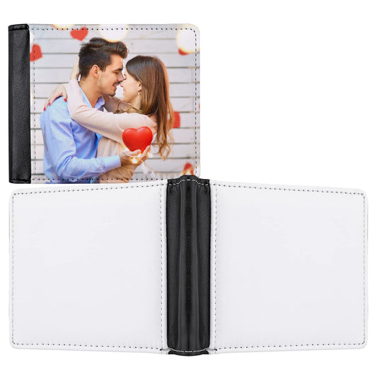 Sublimation Wallet Blank Heat Transfer Blank Wallet Multifunctional Wallet Graduation Gifts (1 Pcs Black Double Side)