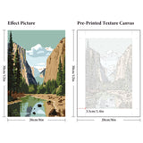 6 Pack Paint by Numbers Kit for Adults Beginner, National Park Adult Paint by Number Kits on Canvas Without Frame, National Park Landscape Oil Painting by Numbers for Home Decor Gift 8” W x 12”L Fountor