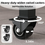 NBGV 48" Solid Wood Work Bench, Adjustable Hight Workbench with Wheels, Heavy-Duty Worktable with Pegboard, Power Outlets, Workstation for Garage, Workshop, Office NBGV