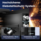 Grimtron Smart Biometric Safe - (0.80 cu. ft.) Fingerprint Lock Box with Silent Mode, Backlit Keypad and LED Light, Small Caja Fuerte with Anti-Rust and Anti-Theft Grimtron