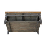 IC International Concepts Vista Coffee Table, 20", Hickory/Washed Coal IC International Concepts