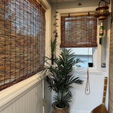 Generic Patio Bamboo Roller Shades, Outdoor Roll-up Blinds, Bamboo Window Shade, Home Roman Blinds, Anti-UV 36x72 27x48 34x84 55x96 20x84in (Color : Brown) WoodArtSupply